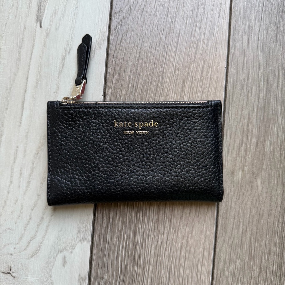 Kate Spade Black Pebbled Leather Pouch